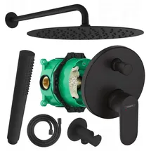 hansgrohe und bofler Vernis Blend Duschset Unterputz Regendusche Ø30cm matt schwarz 44