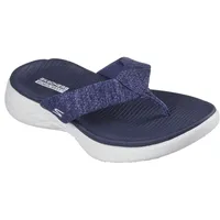 Skechers Damen On-The-go 600-15304 Flipflop, Marineblau/weiß, 41 EU - 41 EU