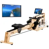 Skandika Wasserrudergerät - Styrke Premium Zirbe - Bluetooth - 211x54x68cm SCHWARZ No Size