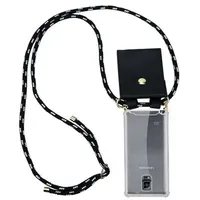 Cadorabo Hülle für Samsung Galaxy NOTE 4 Schutzhülle in Schwarz Handy Kette Silikon Kordel abnehmbares Etui