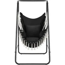 Tectake Hängesessel Alison, Boho-Style, Belastbarkeit 160kg