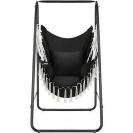 Tectake Hängesessel Alison, Boho-Style, Belastbarkeit 160kg