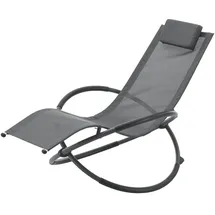 [en.casa] Pulsano Schaukelliege 166 x 74 x 86 cm Dunkelgrau