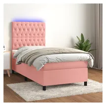 vidaXL Boxspringbett 100 x 200 cm Rosa
