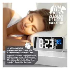 Bearware digitaler Wecker weiß