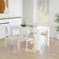 Möbel - Tisch Küchen/ Esstisch Hochglanz-Weiß 140x74,5x76 cm Spanplatte (1parcel)