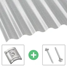 Gutta Sinus 76/18 Acryl 200 x 104,5 cm 3 mm klar