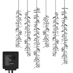 ECD Germany 480 LED Lichterkette Lichtvorhang Deko Lichternetz Dekoration IP44 warmweiß 1 m