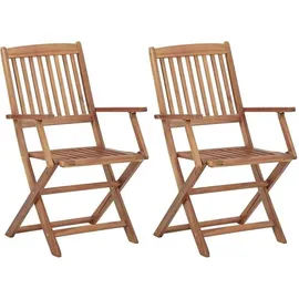 vidaXL Klappbare Gartenstühle 57 x 57 x 91 cm grün 2 St.