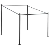Mendler Pergola-Gestell HWC-A22 3 x 3 m schwarz