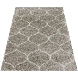 Hochflor-Teppich AYYILDIZ TEPPICHE "SALSA 3201", beige, B:240cm H:50mm L:340cm, Polypropylen (PP), Teppiche, Wohnzimmer