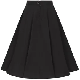 Hell Bunny Rock knielang - Abi 50s Skirt - XS bis 4XL - für Damen - Größe S - schwarz - S