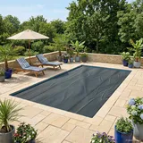 vidaXL Poolabdeckung Schwarz 300 x 200 cm