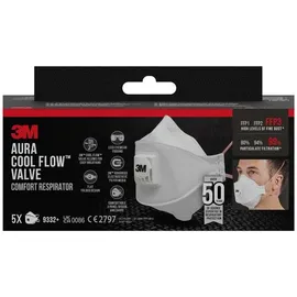 3M Aura Maske für Dämmstoffe und Hartholz 9332+