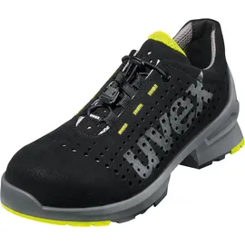 Uvex 1 8543847 ESD Sicherheitshalbschuh S1 SRC, Arbeitsschuhe für Damen - Herren, Schwarz/Lime - Gr. 47