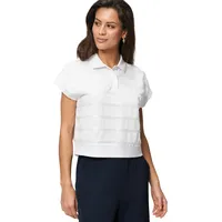 Zero Poloshirt mit Pailletten in WhiteWhite | Gr.: 42