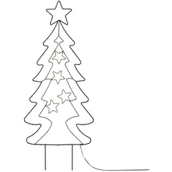 ECD Germany LED Weihnachtsbaum Lichterbaum Gartenstecker Baum warmweiß 90 LEDs 87 cm