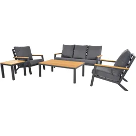 Lesli-Living Donnan Loungeset anthrazit/grau