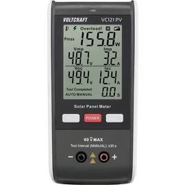 VOLTCRAFT VC121 PV Solar-Panel-Messgerät bis 800 W Anzeige Strom Spannung Leistung Kurzschluss