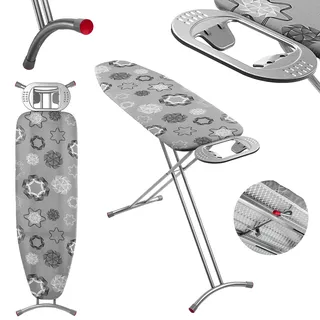 Kadax Klappbares Bügelbrett, 120x38cm Dampfbügelbrett mit Metallnetz