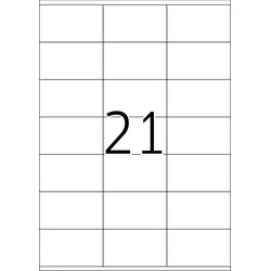 TopStick Universal-Etiketten Papier weiß selbstklebend 70x41mm 100 Blatt=2100 Etiketten Packung mit 10 Stück