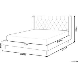 Beliani Forbach 140 x 200 cm Grau