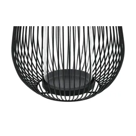 Möbel Kraft Windlicht   schwarz   Metall,Glas