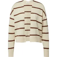 s.Oliver Gestreifter Cardigan aus Baumwollmix Beige S