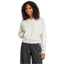 adidas Essentials 3-Streifen French Terry Quarter-Zip Hoodie Wonder Alumina / White XS
