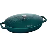 Staub Specialities Ofenform mit Deckel 33 cm, oval, La-Mer, Gusseisen