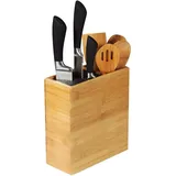 KESPER Messerblock aus Bambus (ohne Messer), schwarz