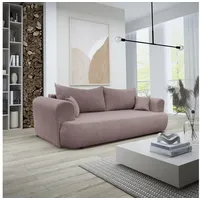 Fun Möbel 3-Sitzer Schlafsofa FUN DILAN in Stoff Now or Never, inkl. Bettkasten, mit Bettkasten rosa
