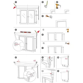 Wellhome Polyester Tag/Nacht Rollo 120 x 175 cm (Breite x Höhe) Cremeweiß