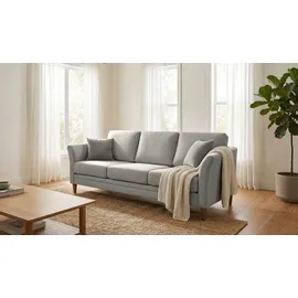 Home Affaire 3-Sitzer HOME AFFAIRE "Arellano, Breite 217 cm", beige (sand), B:217cm H:87cm T:86cm, Sofas, klassisches Design, 2 Zierkissen inklusive, Webstoff fein