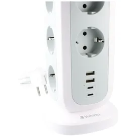 Verbatim EU Power Tower EUPT-01 11xAC / 2xUSB-A / 2xUSB-C 49547