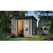 Karibu Jupiter D 2,29 x 2,35 m Wassergrau