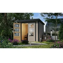 Karibu Jupiter D 2,29 x 2,35 m Wassergrau