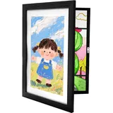 Relaxdays Bilderrahmen Kinder schwarz A4 3 St.
