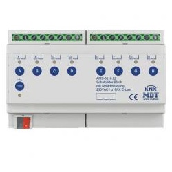 MDT Schaltaktor AMS-0816.02 8TE REG, 230VAC, 16A, C-Last 140μF, mit Strommessung