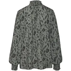 LASCANA Langarmbluse Damen grün-schwarz bedruckt Gr.40