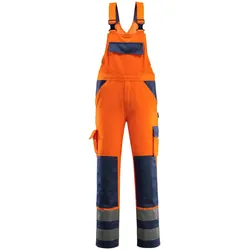 Warnschutz Latzhose "BARRA" Safe Compete - 90C62 - orange/marine