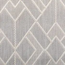 Steffensmeier Outdoorteppich, Grau, Textil, Rauten, Rechteckig, 133x190 cm wasserabweisend, Teppiche & Böden, Teppiche, Outdoorteppiche