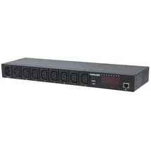 Intellinet Network Solutions Intellinet 19" 8-fach IP-Steckdosenleiste / PDU mit C13-Kaltgerätesteckdosen, Kontrolliert Strom, Temperatur und Luftfeuchtigkeit, C20-Stromeingang, 1 HE schwarz 163682
