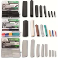 Quadrios 22CA143 Schrumpfschlauchsortiment Schwarz, Rot, Gelb, Blau, Grün, Transparent Schrumpfrate:3:1 1 Set