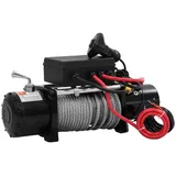 vidaXL Seilwinde Stahl 12 V 5909 kg schwarz