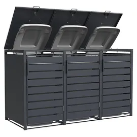 Weka Mülltonnenbox Gary 189,5 x 80 x 116 cm grau