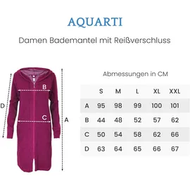 Aquarti Bademantel Aquarti Streifen Dunkelblau S