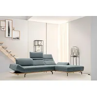 creation by rolf benz Ecksofa »CR.420, Designecksofa, L-Form« in 2 Qualitäten, Holzrahmen in Eiche Natur oder Nußbaum, Breite 313 cm