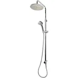 LE SANITAIRE Duschsystem Twin Ii, Komplett Mit Regendusche Höhe Variabel, Hochwertig Verchromt