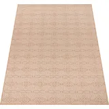 Paco Home Teppich »Illusion 329«, rechteckig, 4 mm Höhe, Flachgewebe, modernes Rauten Design, In- und Outdoor geeignet beige